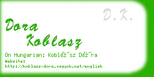 dora koblasz business card